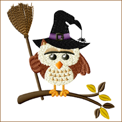 Owl with Broom