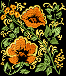 Rosemaling Motif