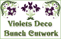 Violets Deco Bunch Cutwork
