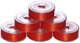 72 L Size Pre-Wound Plastic Sided Bobbins - Bright Orange (P823)