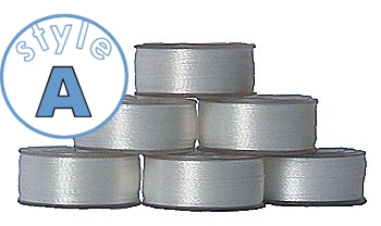 144 A Size Plastic-Sided Bobbins WHITE