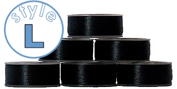 144 L Size Plastic-Sided Bobbins BLACK