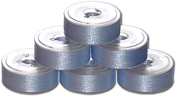 144 L Size Pre-Wound Plastic Sided Bobbins - Blue Violets LT (601)