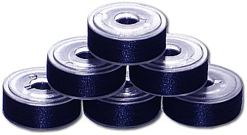 144 L Size Pre-Wound Plastic Sided Bobbins - Blueberry Blue (637)