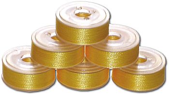 72 L Size Pre-Wound Plastic Sided Bobbins - Canary BRT (P816)
