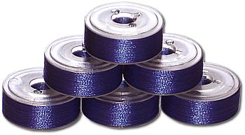 144 L Size Pre-Wound Plastic Sided Bobbins - Deep Violet (605)