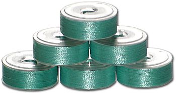 144 L Size Pre-Wound Plastic Sided Bobbins - Jade LT (P697)