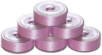 144 L Size Pre-Wound Plastic Sided Bobbins - Pink Plum LT (P565)